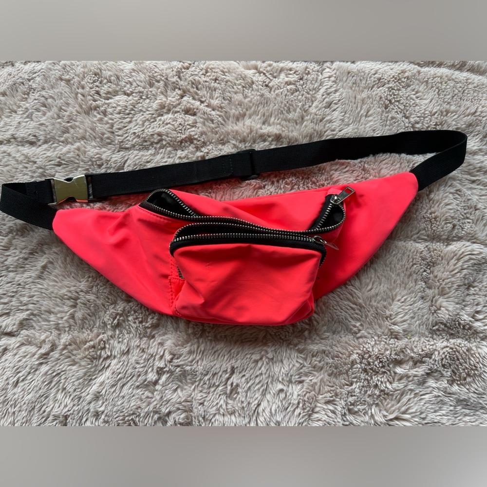 Hot Pink Fanny Pack w Metal Hardware